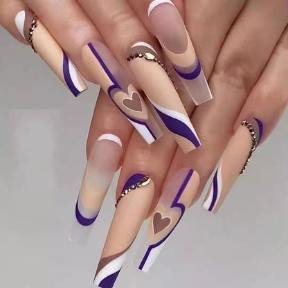 Artificial nails with creative heart design Acalora