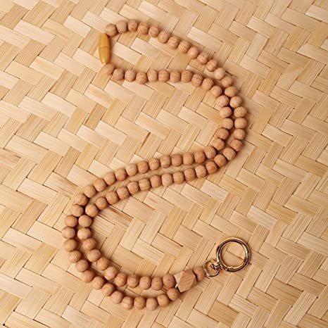 Elegant Wooden Beaded Eyewear Chain Acalora