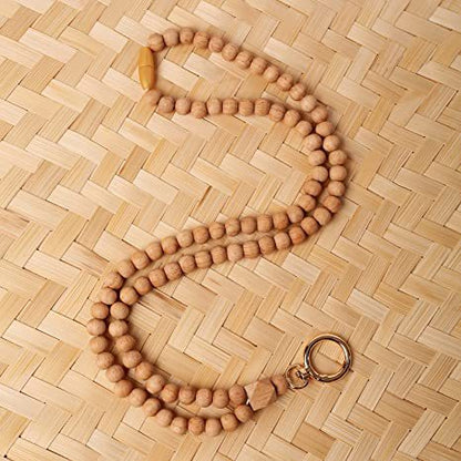 Elegant Wooden Beaded Eyewear Chain Acalora