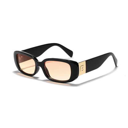 Women trendy sunglasses with fashionable clear frame and UV protection Bowlift