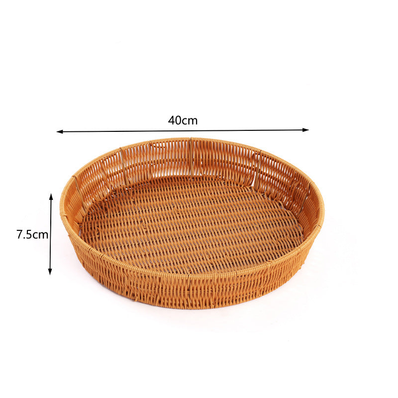 Handwoven Decorative Serving Tray Acalora
