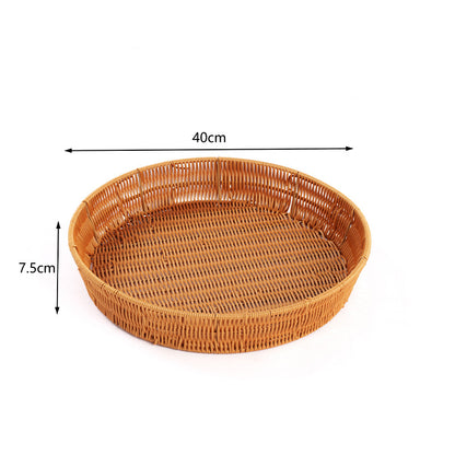 Handwoven Decorative Serving Tray Acalora