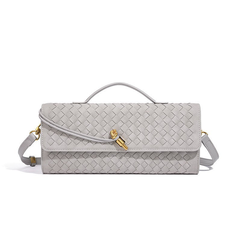 Woven Leather Clutch Acalora