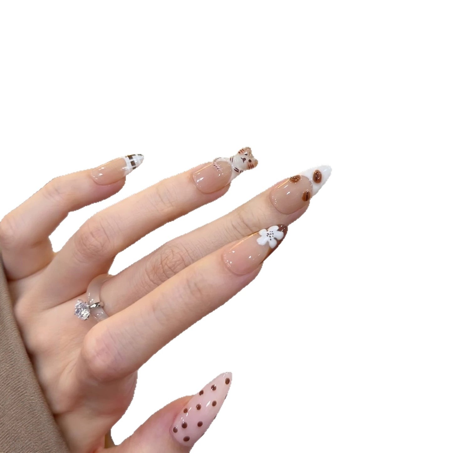 Whimsical Themed Press-On Nail Art Set Acalora