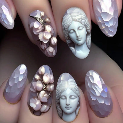 Artificial nails with botanical and artistic designs Acalora