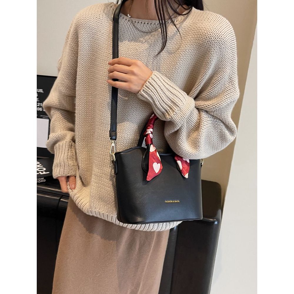 Stylish Scarf-Embellished Handbag Acalora