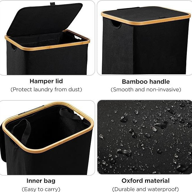 Practical laundry basket with lid Acalora