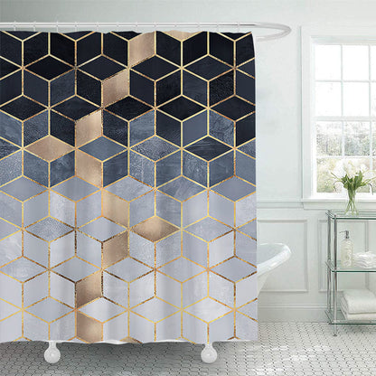 Textured Mosaic Pattern Shower Curtain