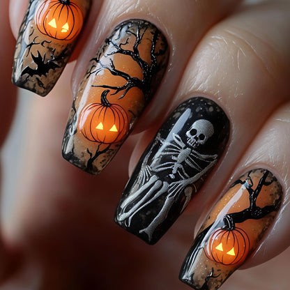 Halloween-Themed Artistic Nail Art Acalora