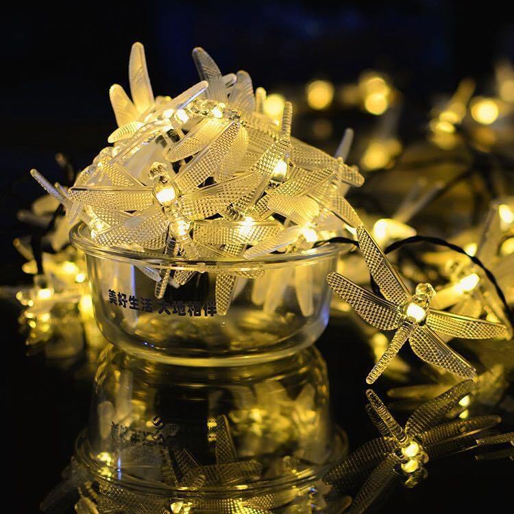 BowLift | Outdoor Solar Dragonfly Waterproof LED Lights Festival Party Decoration String Lights
