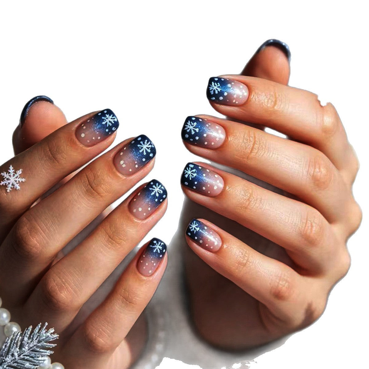 Seasonal Snowflake Nail Art Acalora
