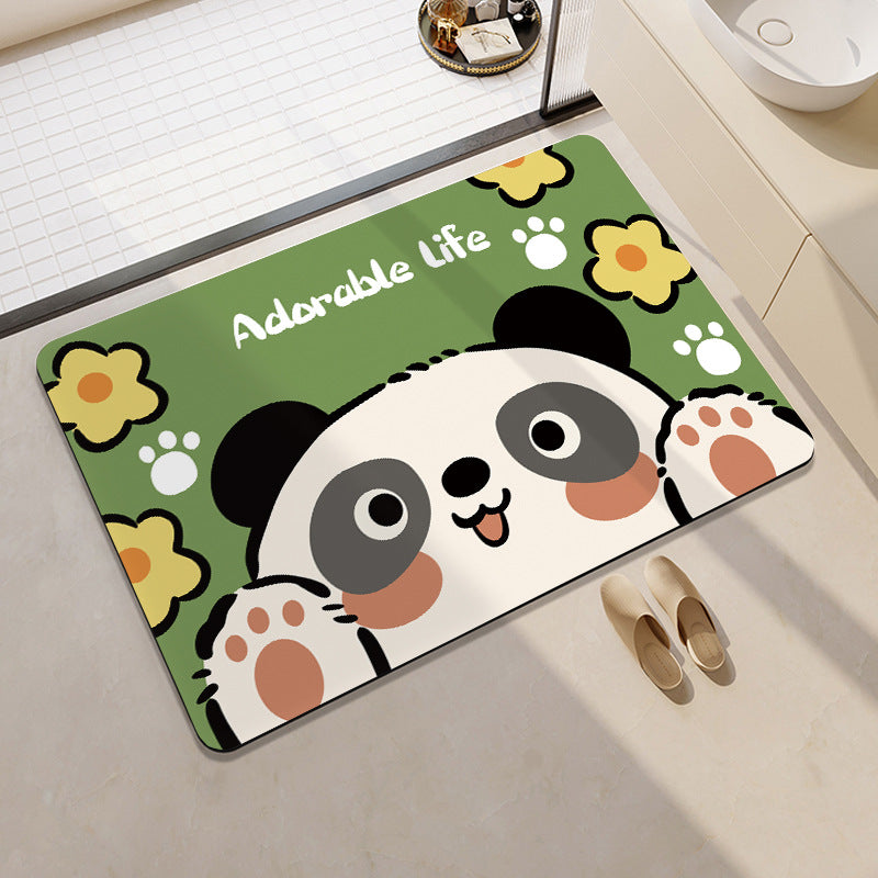 Mermaid-Themed Memory Foam Bath Mat Acalora