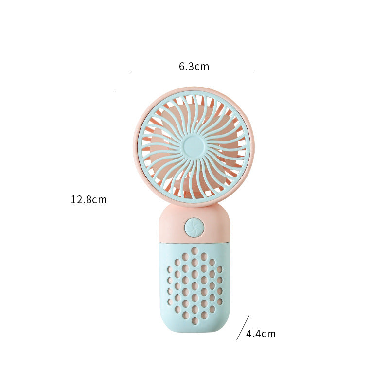 Ladies' Portable Mini Handheld Fan with Ergonomic Handle and USB Charging Function Karnz