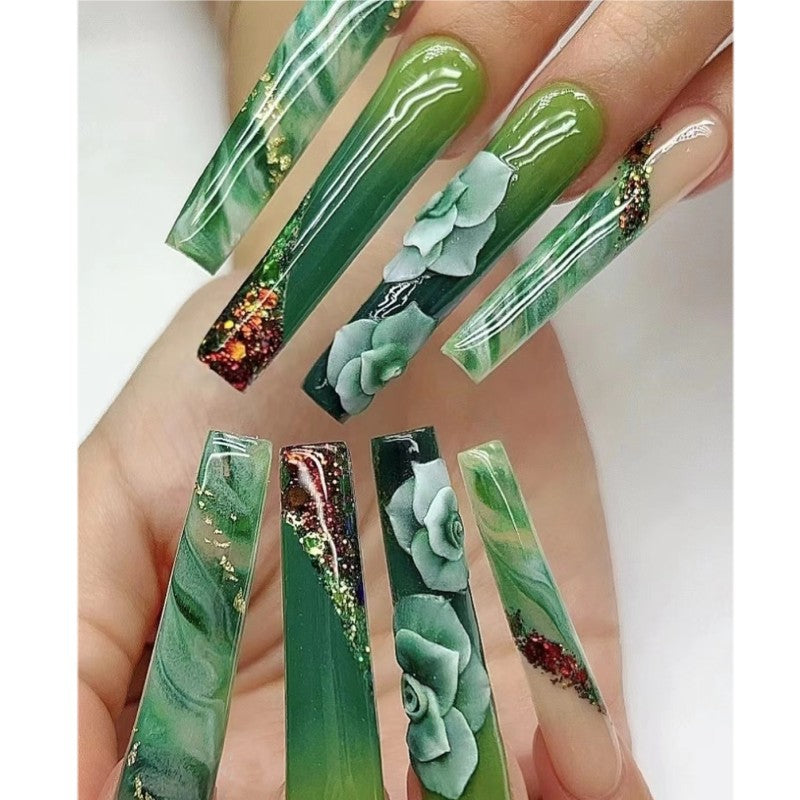 Creative botanical style art nails Acalora