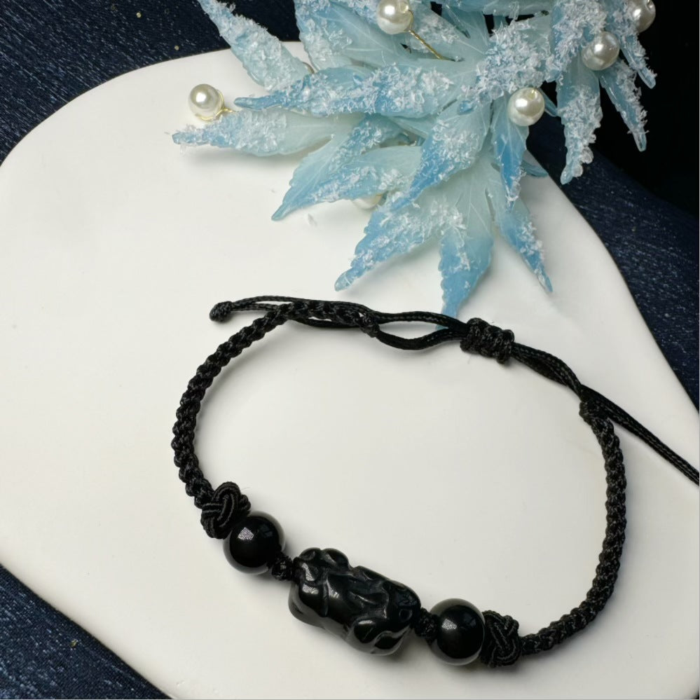 Adjustable Macrame Protective Charm Bracelet Acalora