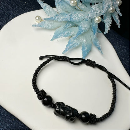 Adjustable Macrame Protective Charm Bracelet Acalora