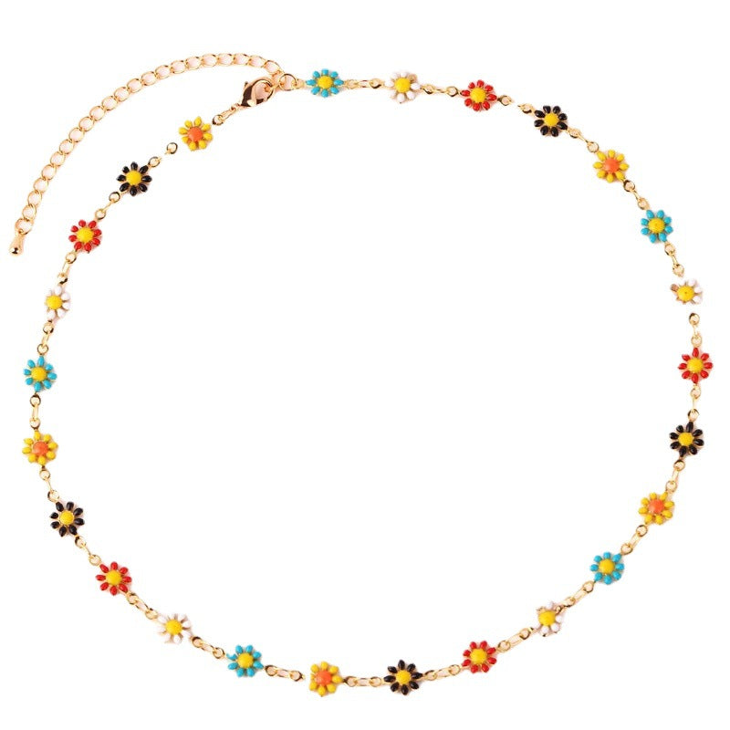 Floral Daisy Chain Necklace Acalora