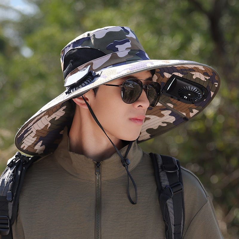 wide-brimmed outdoor sun hat with UV protection, breathable mesh, and adjustable chin strap Bowlift