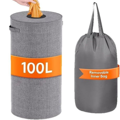 Large laundry basket with removable inner bag Acalora