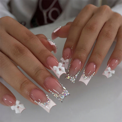 Decorative Rhinestone Press-On Nail Set Acalora
