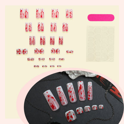 Artistic Marble Design Press-On Nail Set Acalora