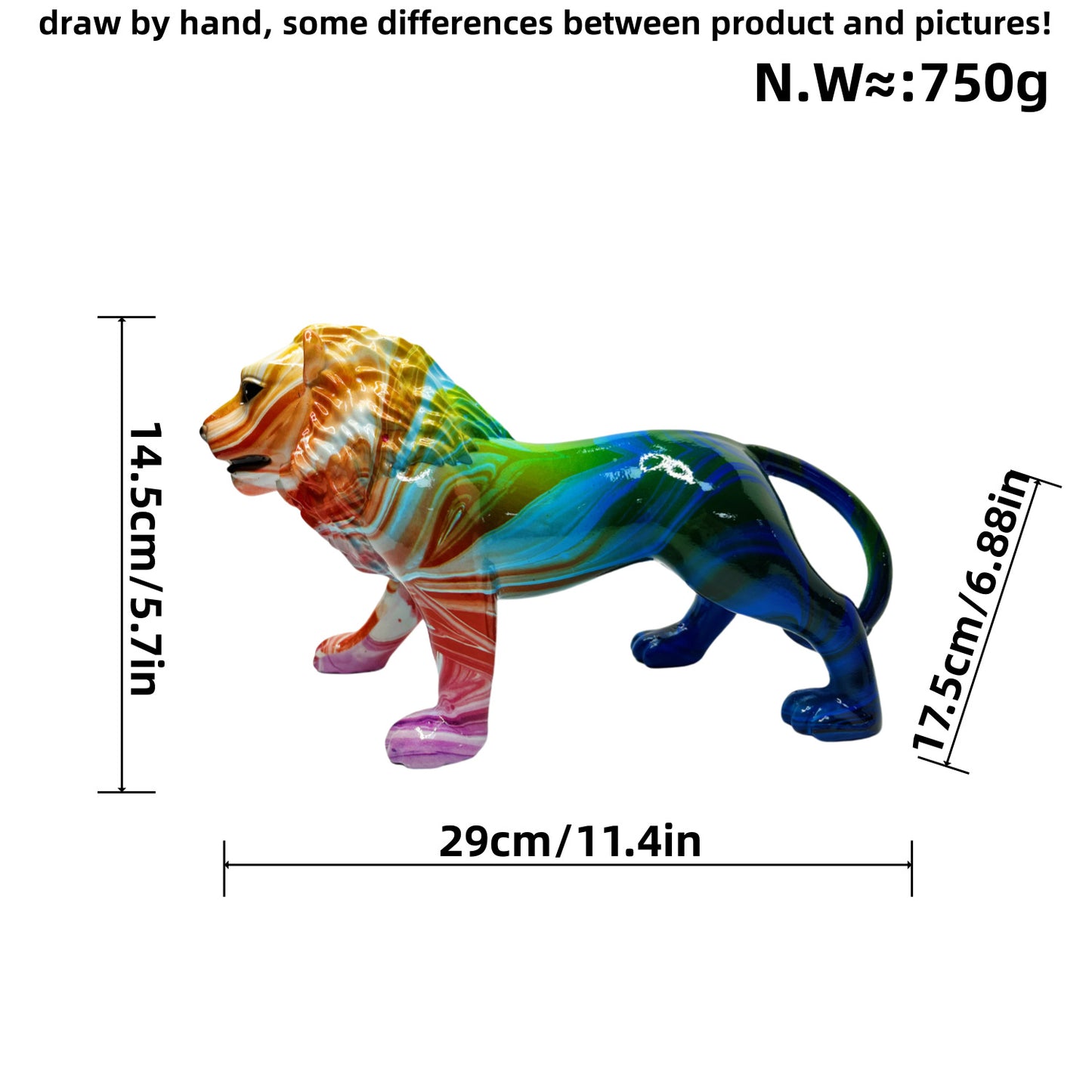 Artistically designed lion figure Acalora