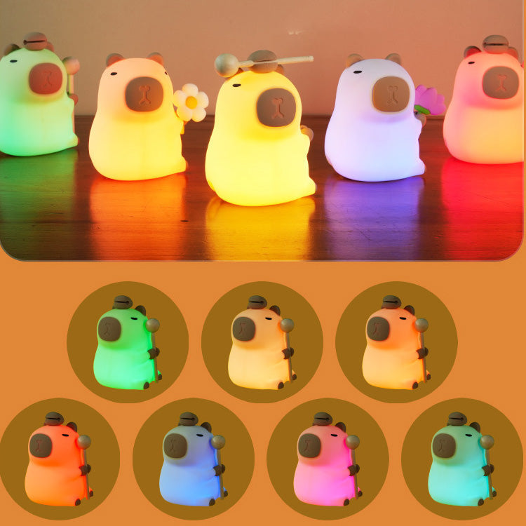 Garduru2024 Capybara Silicone Night Light | Soft & Kid-Friendly | Perfect Gift for Boys and Girls