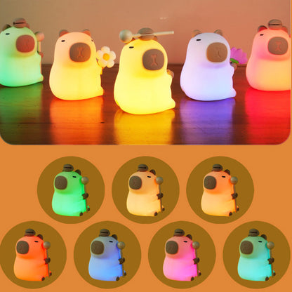 Garduru2024 Capybara Silicone Night Light | Soft & Kid-Friendly | Perfect Gift for Boys and Girls