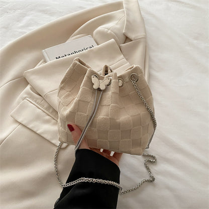 Elegant Woven Drawstring Mini Handbag Acalora