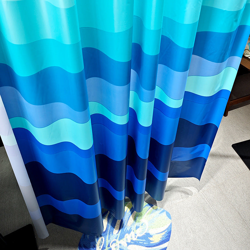 Ocean Wave Pattern Shower Curtain