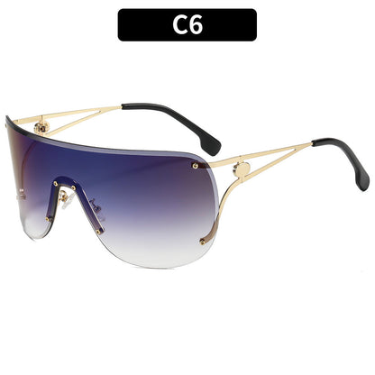 Women's visor-style sunglasses with elegant metal frame Bowlift