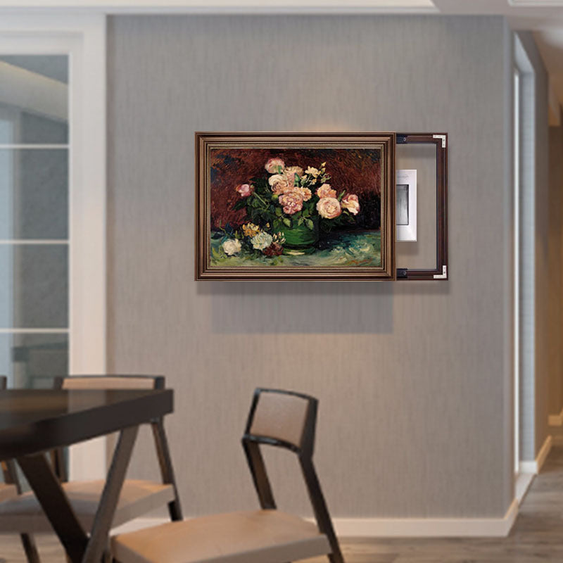 Framed Garden Scene Artwork