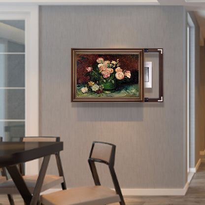Framed Garden Scene Artwork