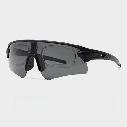 Unisex sporty high-performance sunglasses with aerodynamic design and adjustable nose pad Bowlift