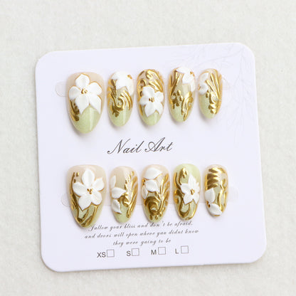 Decorative Floral Press-On Nail Set Acalora 1788497824