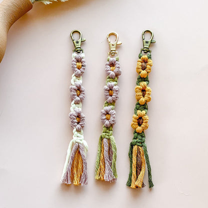 Macrame Tassel Keychain Acalora