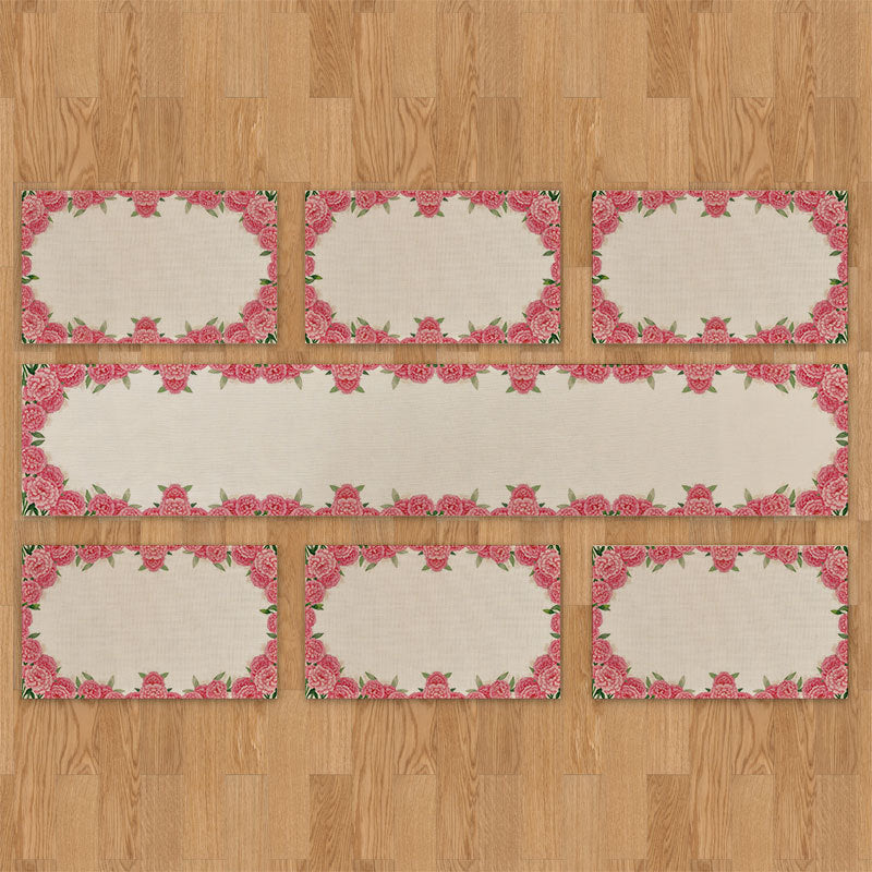 Decorative Floral Print Table Runner
