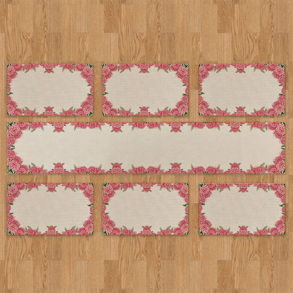 Decorative Floral Print Table Runner