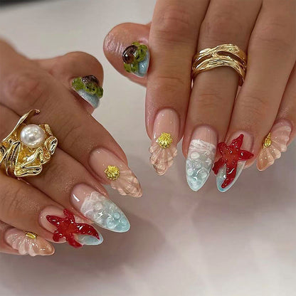 Artificial nails with exclusive flower design Acalora