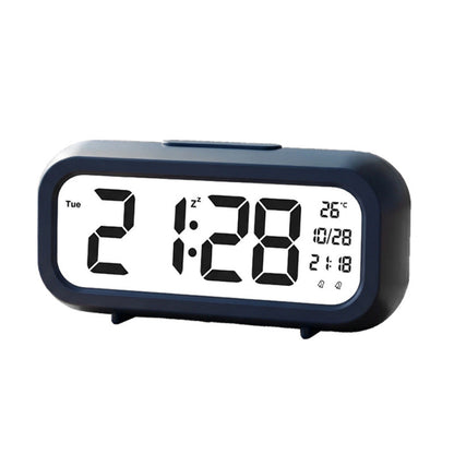 Digital alarm clock with temperature display and large LED display