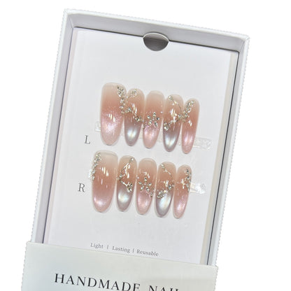 Reusable Elegant Press-On Nail Art Set Acalora