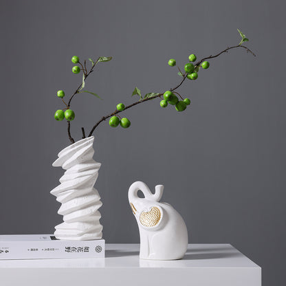 Abstract Textured Ceramic Sculpture