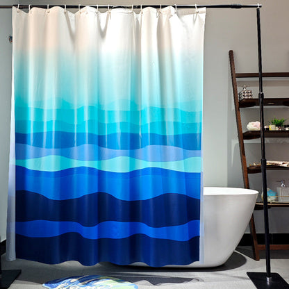 Ocean Wave Pattern Shower Curtain