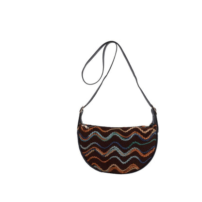 Vintage-Inspired Woven Crossbody Bag Acalora