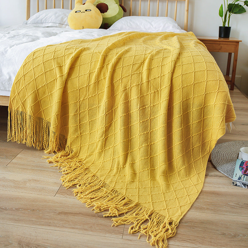 Woven Textured Throw Blanket