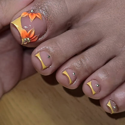 Floral Design Press-On Nail Art Set Acalora