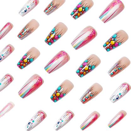 Artistic 3D Bubble Nail Art Acalora