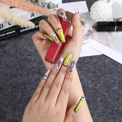 Artificial nails in creative flower design Acalora