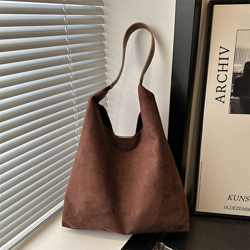 Suede Slouchy Hobo Bag Acalora