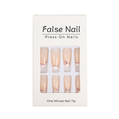 Creative artificial nails with colorful accents Acalora